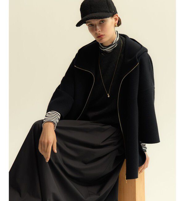 23区「【Oggi・CLASSY.掲載】ピュアカシミヤ ハーフスリーブ ハイネック ニット」|ニット・セーター|