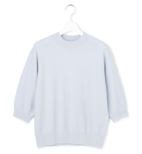 23区「【Oggi・CLASSY.掲載】ピュアカシミヤ ハーフスリーブ ハイネック ニット」|ニット・セーター|