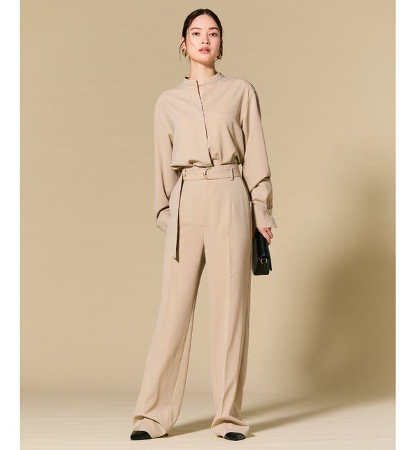 BEIGE,「【セットアップ対応】SPHENE / スタンドカラープルオーバーブラウス」|シャツ・ブラウス|