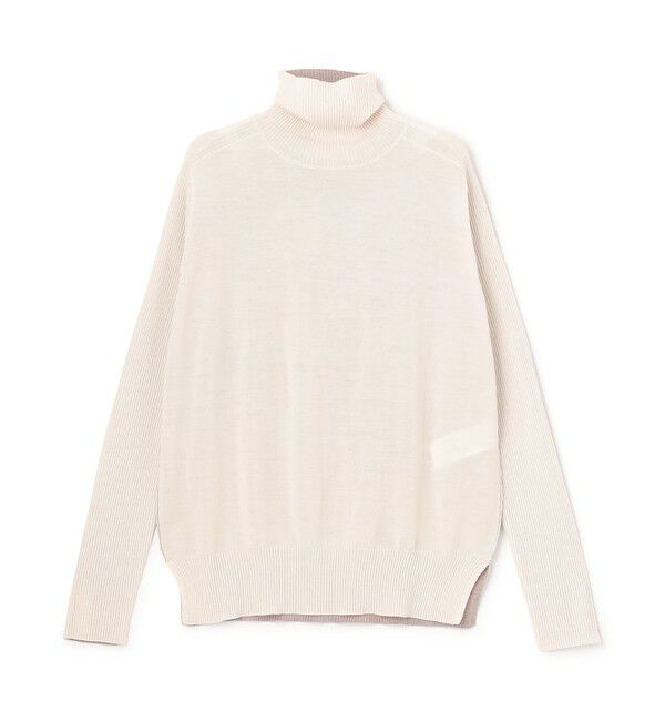BEIGE,「【新色追加】LA MONNAIE /  カラーブロッキングタートルニット」|ニット・セーター|