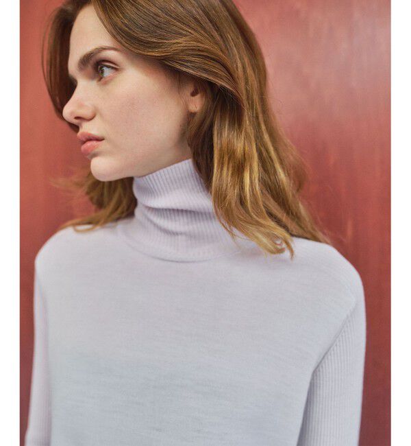 BEIGE,「【新色追加】LA MONNAIE /  カラーブロッキングタートルニット」|ニット・セーター|