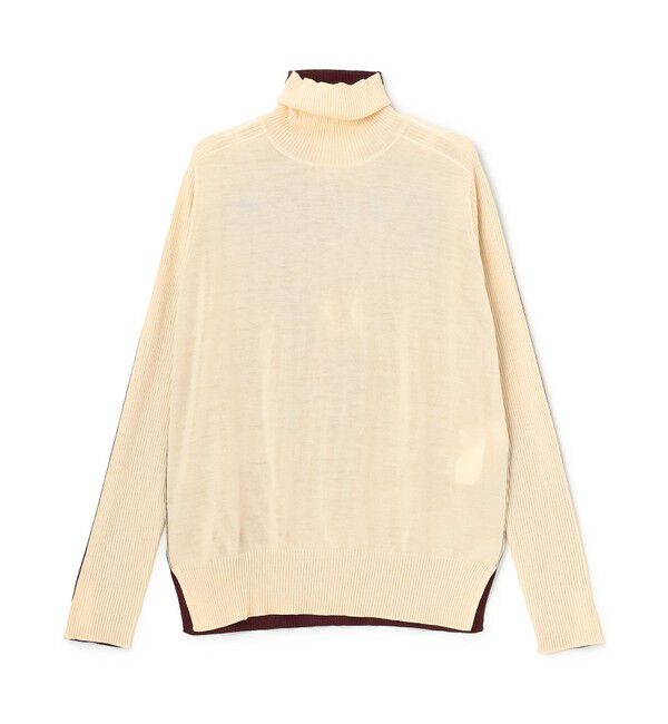 BEIGE,「【新色追加】LA MONNAIE /  カラーブロッキングタートルニット」|ニット・セーター|
