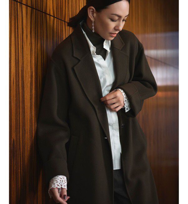 BEIGE,「【新色追加】LA MONNAIE /  カラーブロッキングタートルニット」|ニット・セーター|