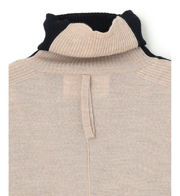 BEIGE,「【新色追加】LA MONNAIE /  カラーブロッキングタートルニット」|ニット・セーター|