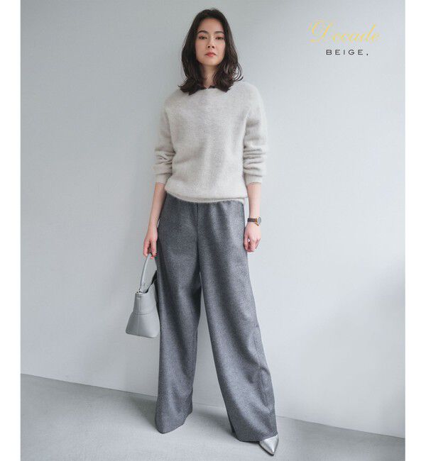 BEIGE,「【セットアップ対応】CORBY / ウールイージーワイドパンツ」|その他|Gray