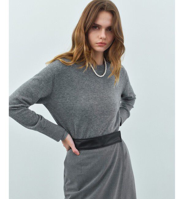 BEIGE,「POMPE / ウールカシミヤ レイヤードニット」|ニット・セーター|Gray