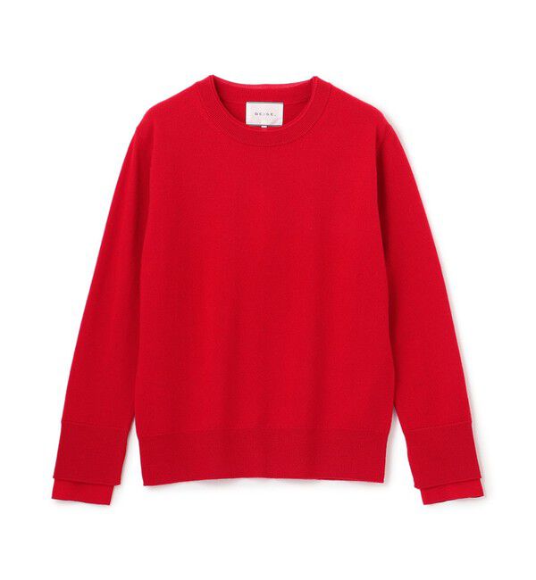 BEIGE,「POMPE / ウールカシミヤ レイヤードニット」|ニット・セーター|