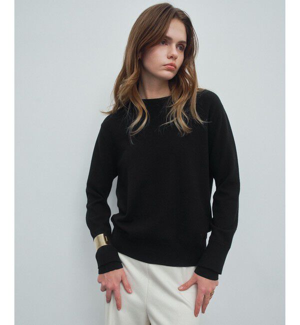 BEIGE,「POMPE / ウールカシミヤ レイヤードニット」|ニット・セーター|Navy