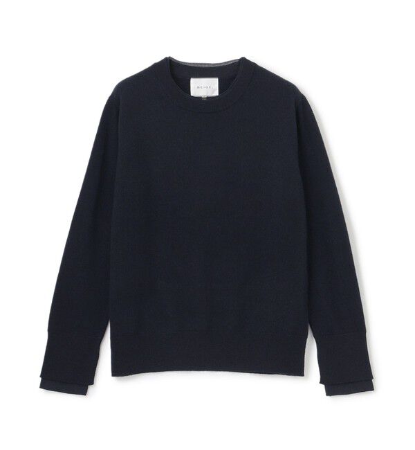 BEIGE,「POMPE / ウールカシミヤ レイヤードニット」|ニット・セーター|