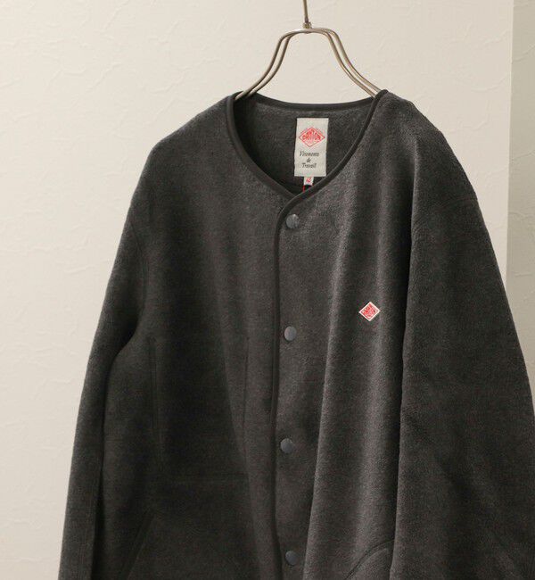 NOLLEY'S goodman「【DANTON/ダントン】FLEECE COLLARLESS JACKET（JD-8939）26AW」|ブルゾン・スタジャン|チャコールグレー