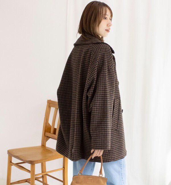 NOLLEY'S sophi「【WEB限定】【TICCA/ティッカ】ウールハウンドトゥースピーコート」|ピーコート|