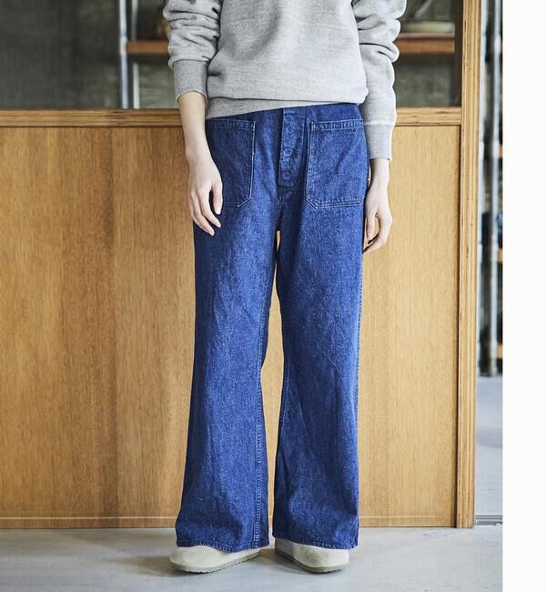  「orSlow | U.S NAVY WOMEN&rsquo;S DENIM FLARE PANTS WOMEN」|デニム|