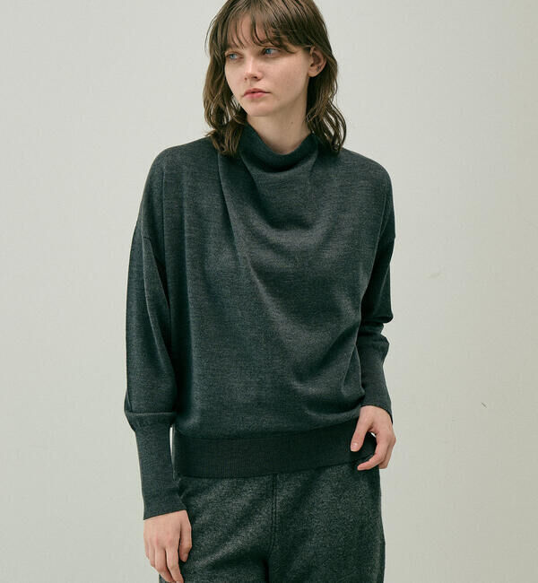  「WALANCE | 〈別注〉メリノウール 2WAYニットプルオーバー WOMEN」|ニット・セーター|GREY