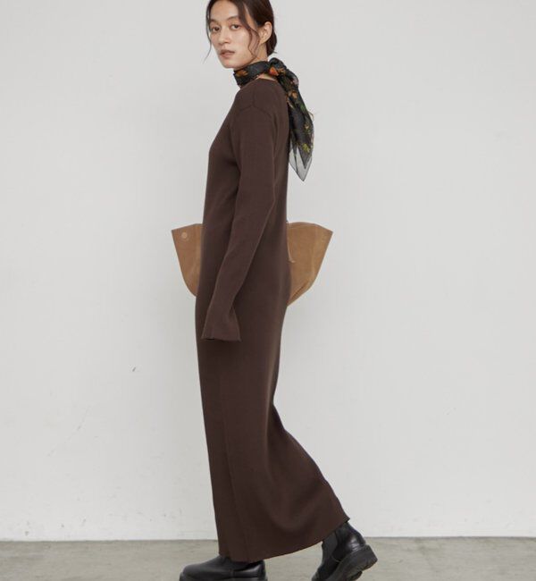  「《WEB限定》リブニットワンピース」|ワンピース|