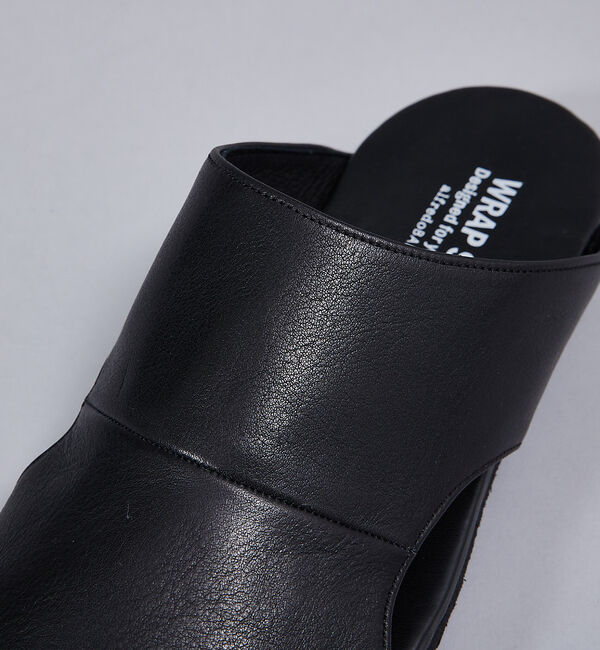 alfredoBANNISTER「【WRAP SHOES】レザーサイドキャビティ スライド サンダル」|サンダル|