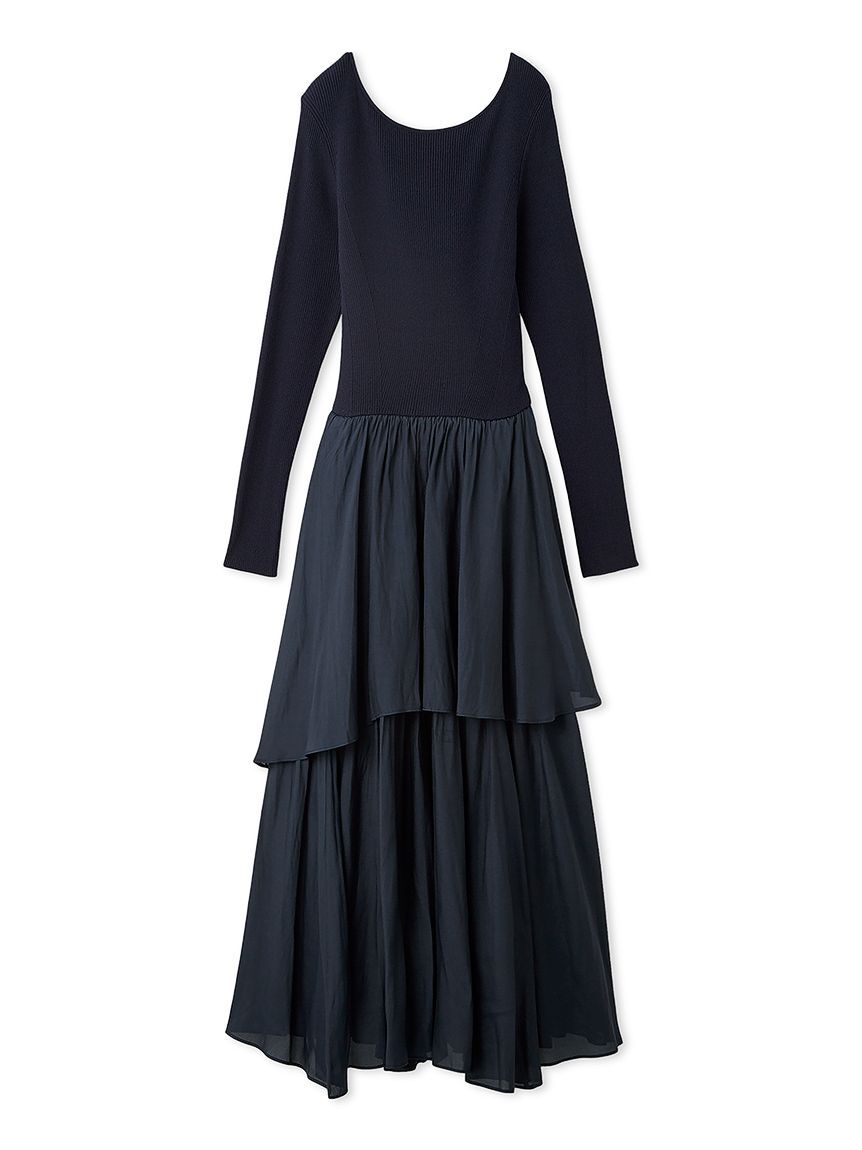 FRAY I.D「ニットドッキングワンピース」|ワンピース|NVY