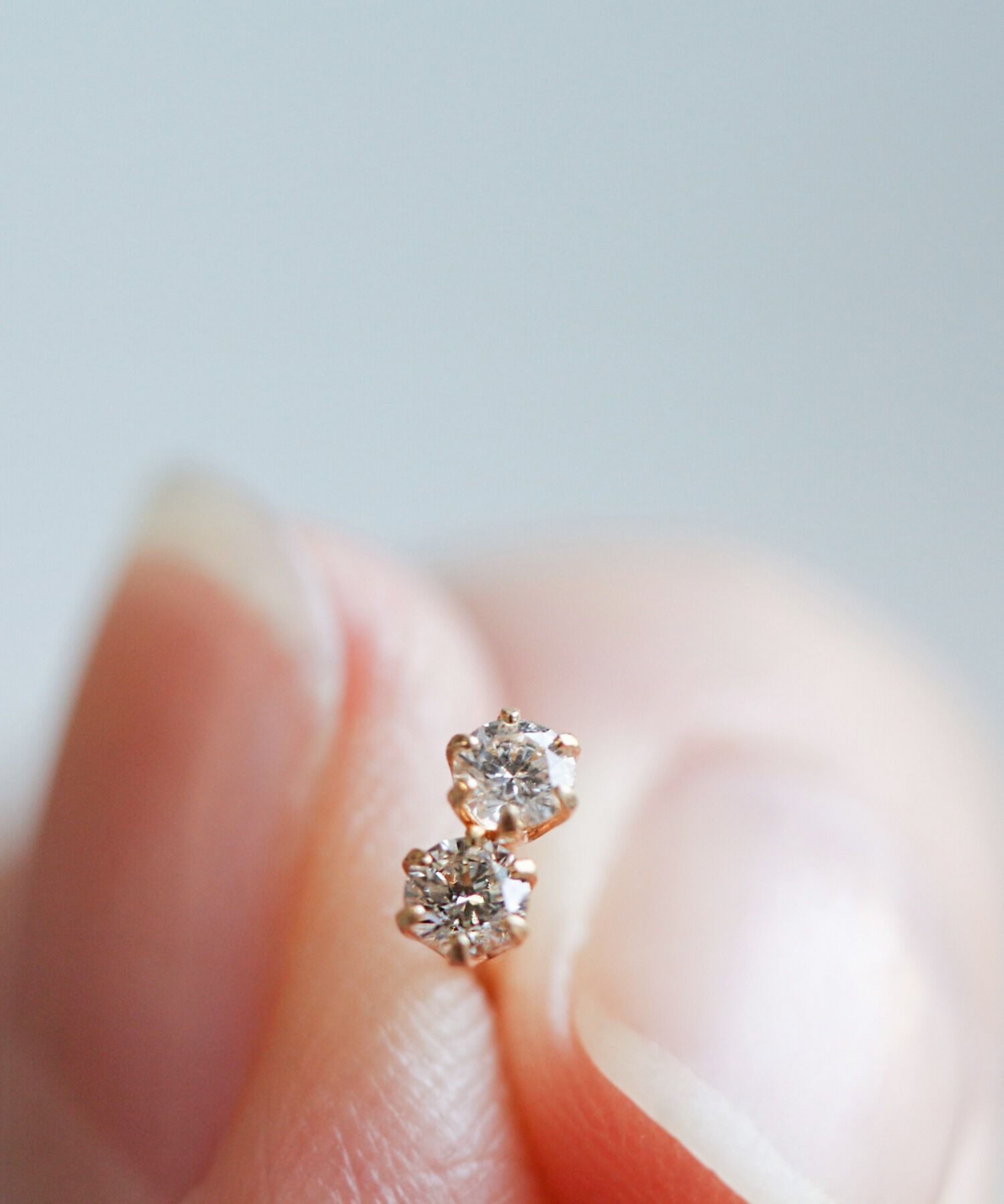  「一石 ダイヤモンド 0.1ct ピアス| K18」|ピアス|