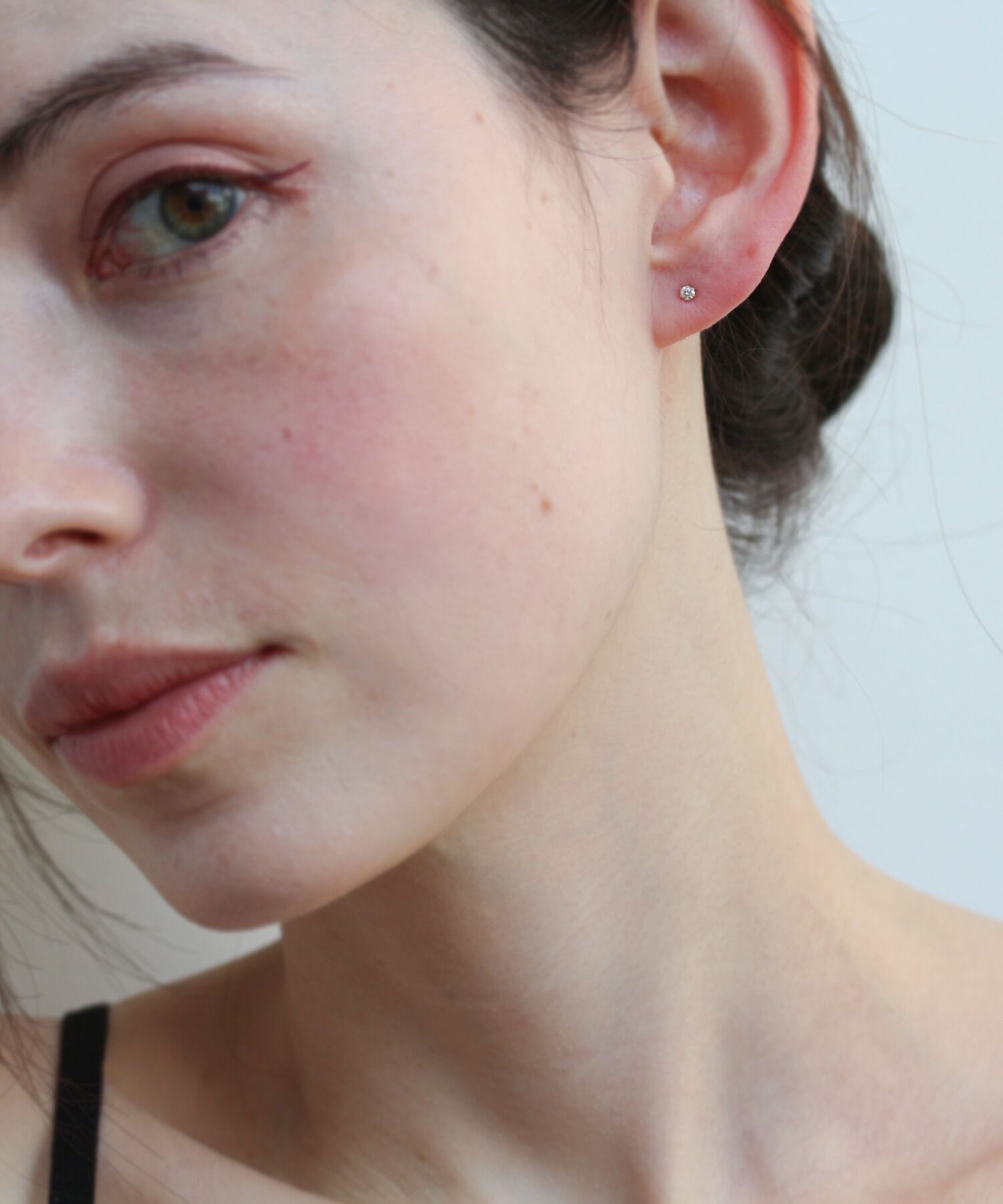  「一石 ダイヤモンド 0.1ct ピアス| K18」|ピアス|