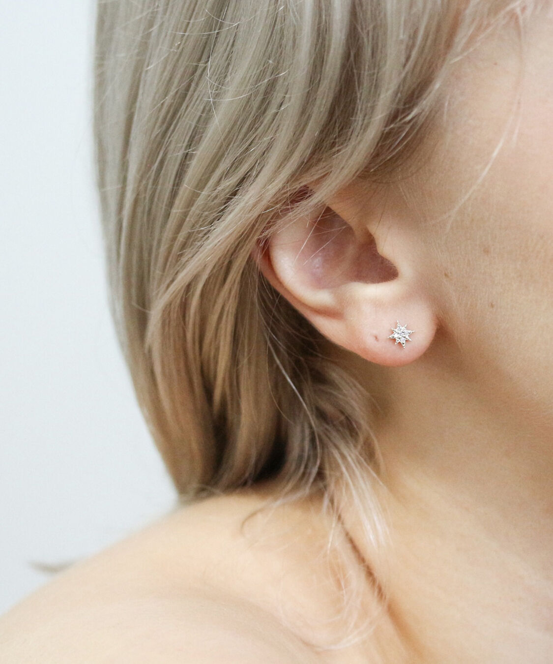  「ダイヤモンド スター ピアス | K10YG」|ピアス|