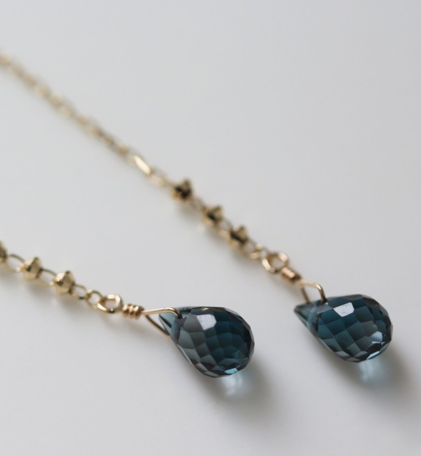  「ロンドンブルートパーズ ピアス | K10YG」|ピアス|