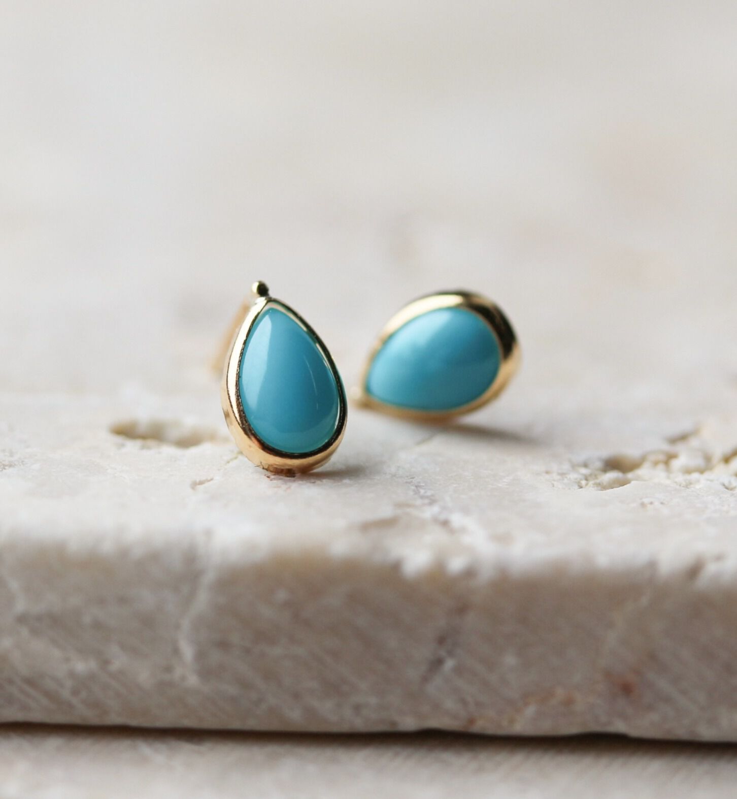  「ターコイズ ピアス | K18」|ピアス|