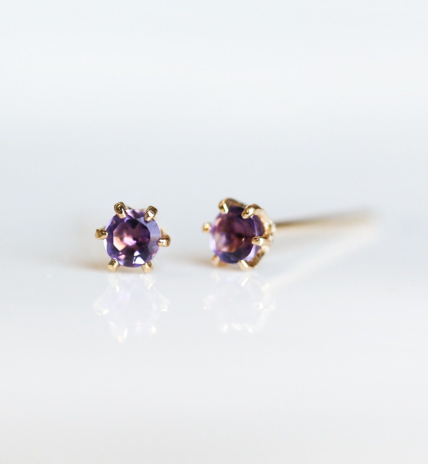  「誕生石 一粒ピアス | K18 」|ピアス|