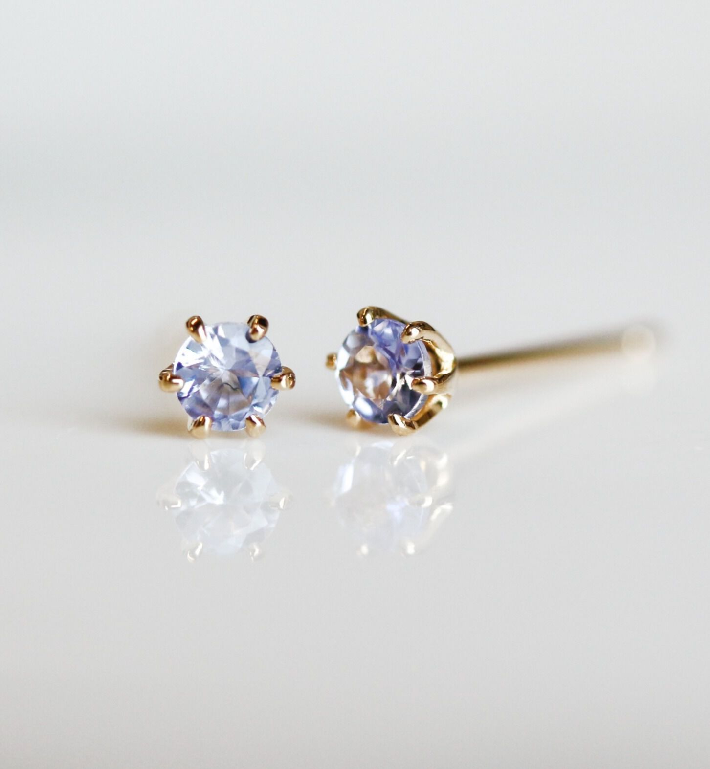  「誕生石 一粒ピアス | K18 」|ピアス|