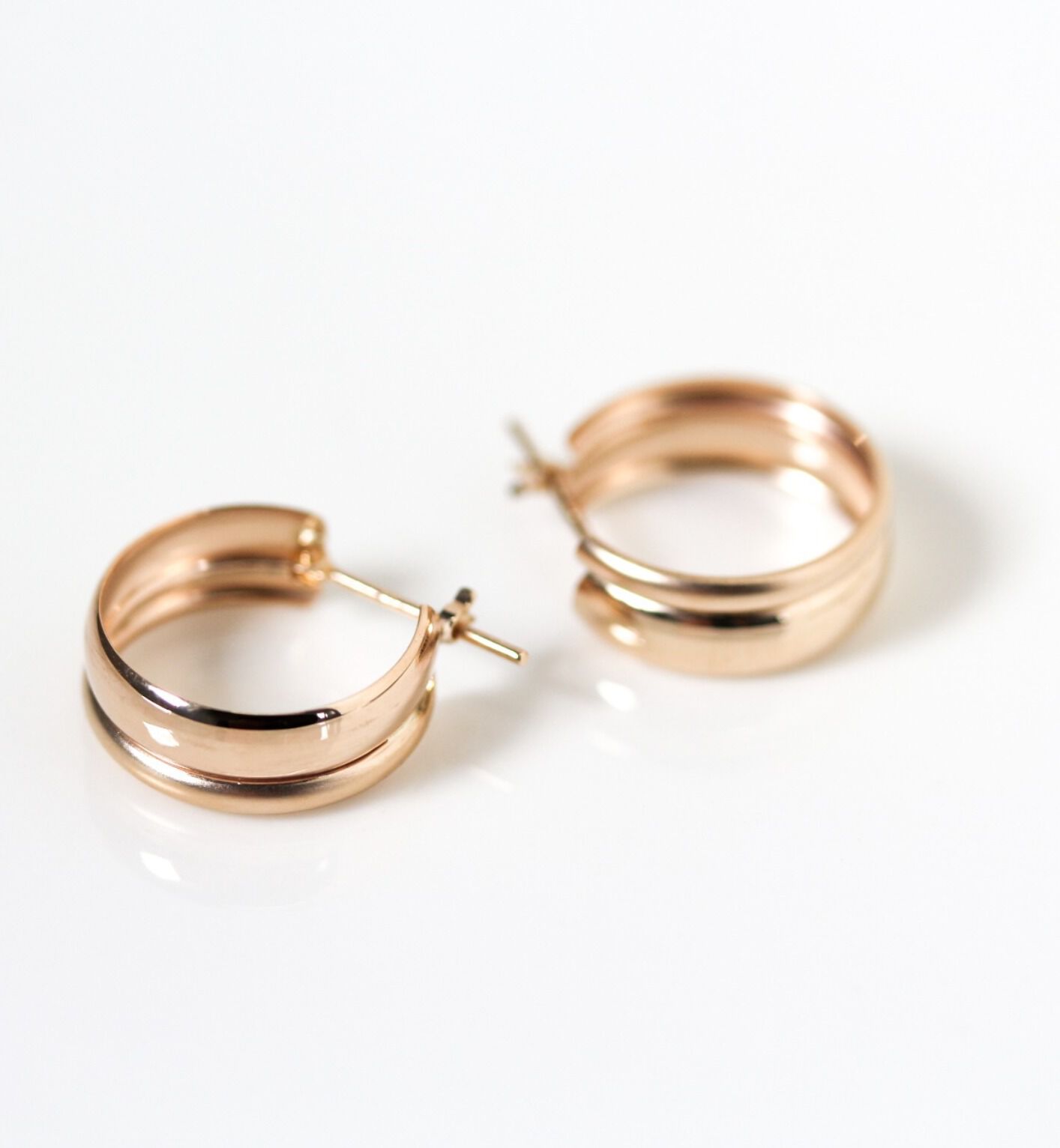  「ゴールド スナップ フープ ピアス | K10YG」|ピアス|