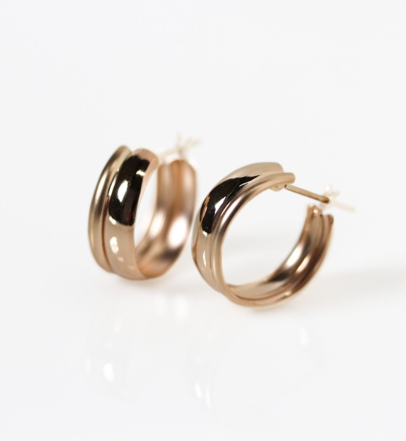  「ゴールド スナップ フープ ピアス | K10YG」|ピアス|