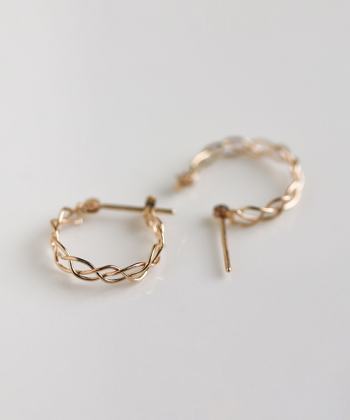  「ゴールド スナップ フープ ピアス | K10YG」|ピアス|
