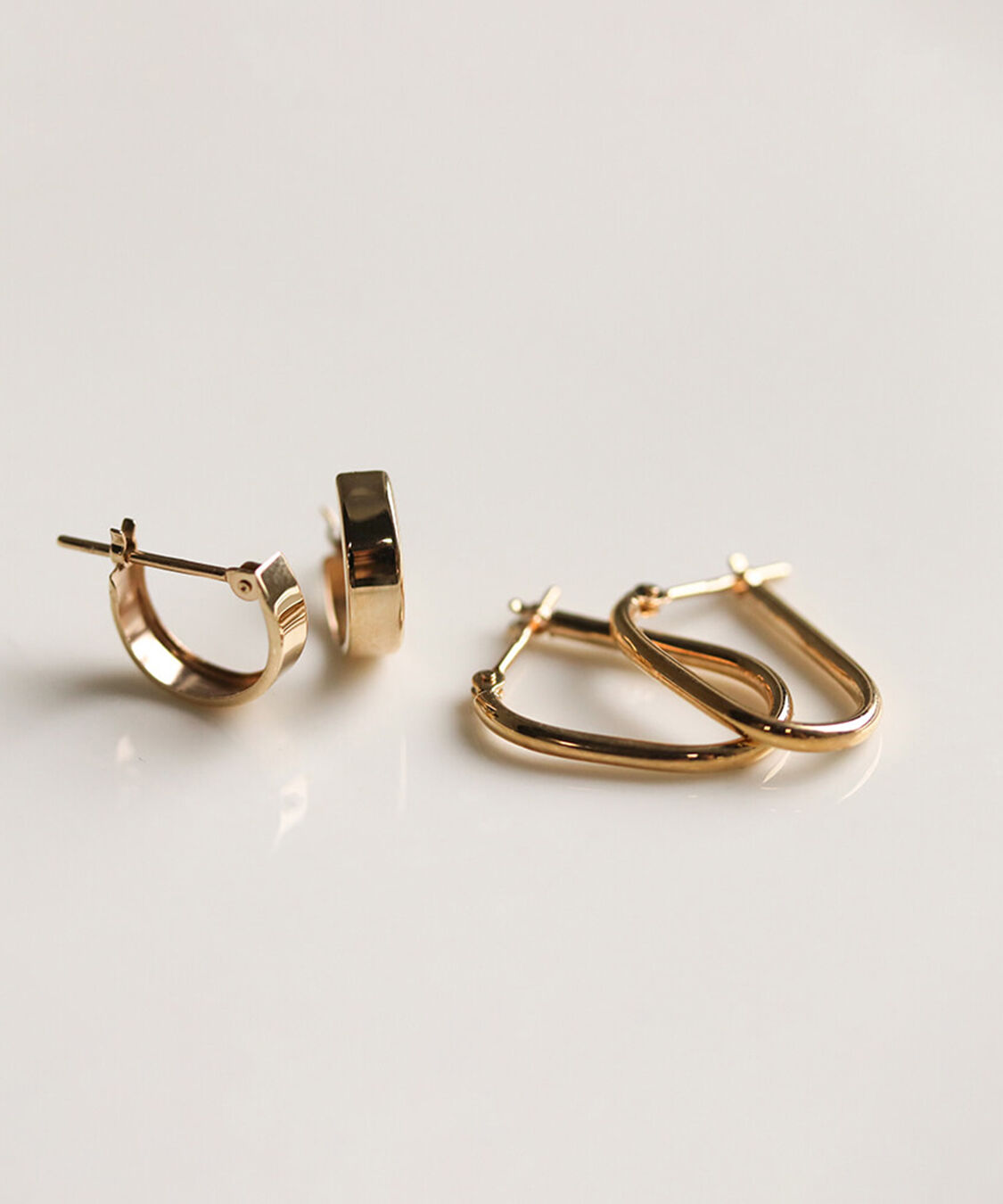  「ゴールド スナップ フープ ピアス | K10YG」|ピアス|
