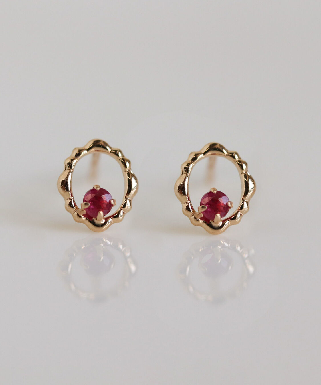  「カラーストーン ピアス | K10YG」|ピアス|