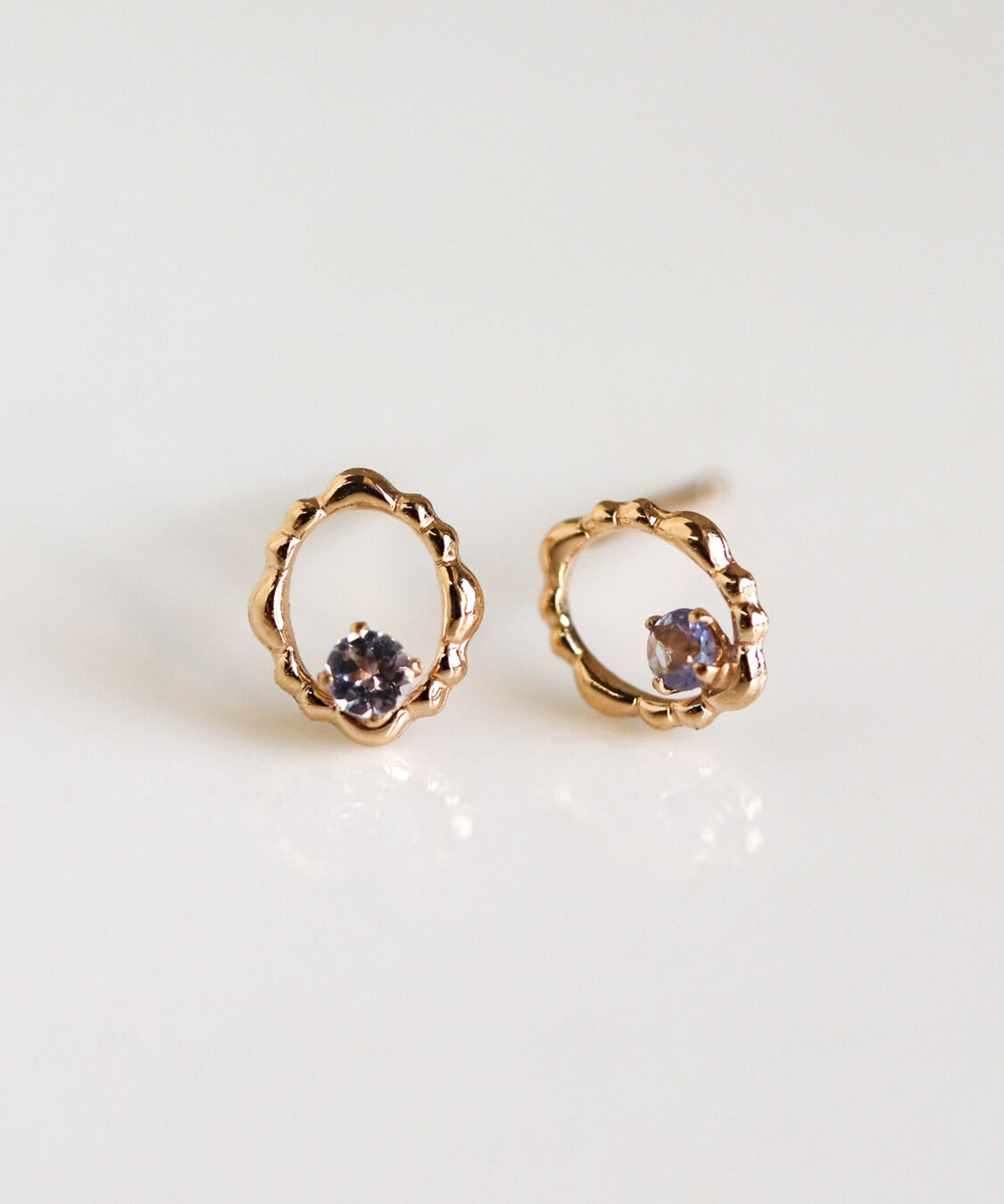  「カラーストーン ピアス | K10YG」|ピアス|