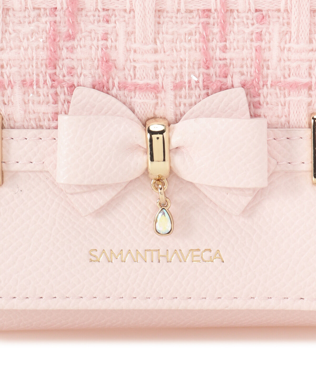 Samantha Vega「リッチツイードアクセントリボン折財布」|財布|