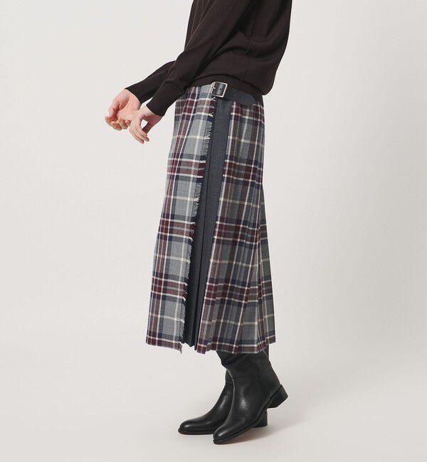 UNITED ARROWS「【別注】＜O'NEIL of DUBLIN＞コンビ チェック プリーツスカート」|スカート|
