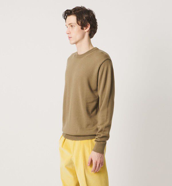 UNITED ARROWS「YAMAGATA ミドルゲージ クルーネック ニット」|ニット・セーター|OLIVE