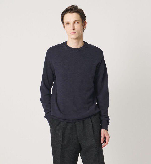 UNITED ARROWS「YAMAGATA ミドルゲージ クルーネック ニット」|ニット・セーター|