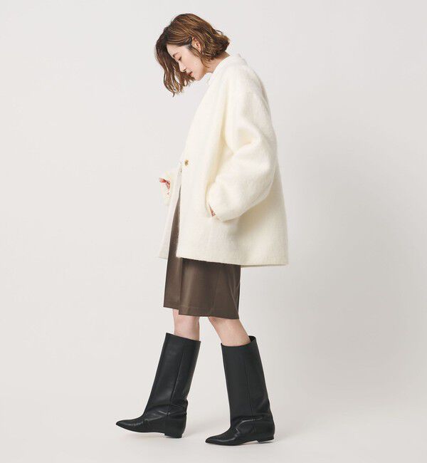 conte「＜conte＞アシンメトリー タック ハーフパンツ」|キュロット|