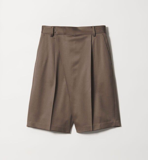 conte「＜conte＞アシンメトリー タック ハーフパンツ」|キュロット|