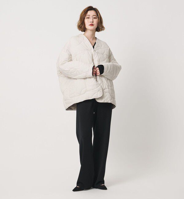 conte「【別注】＜manipuri for conte＞キルティングジャケット」|ノーカラーコート|