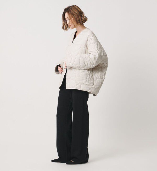 conte「【別注】＜manipuri for conte＞キルティングジャケット」|ノーカラーコート|