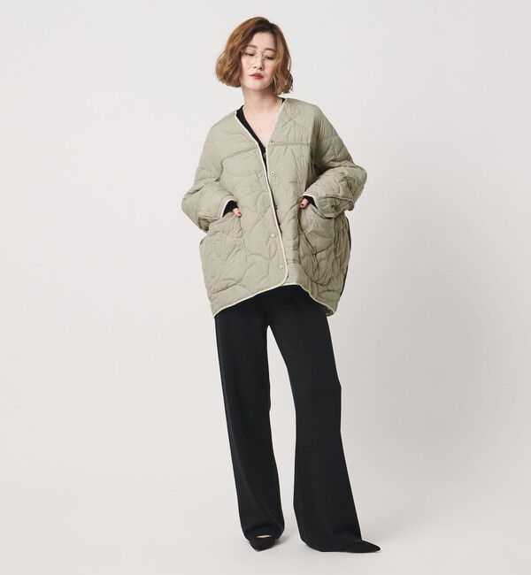 conte「【別注】＜manipuri for conte＞キルティングジャケット」|ノーカラーコート|