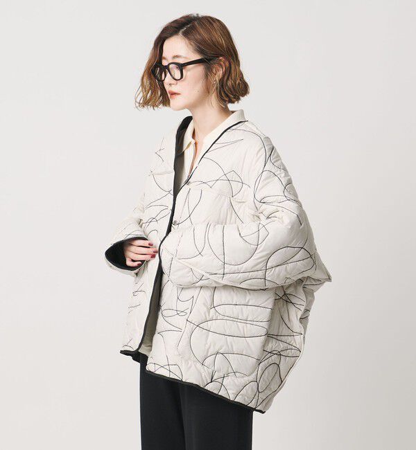 conte「【別注】＜manipuri for conte＞キルティングジャケット」|ノーカラーコート|