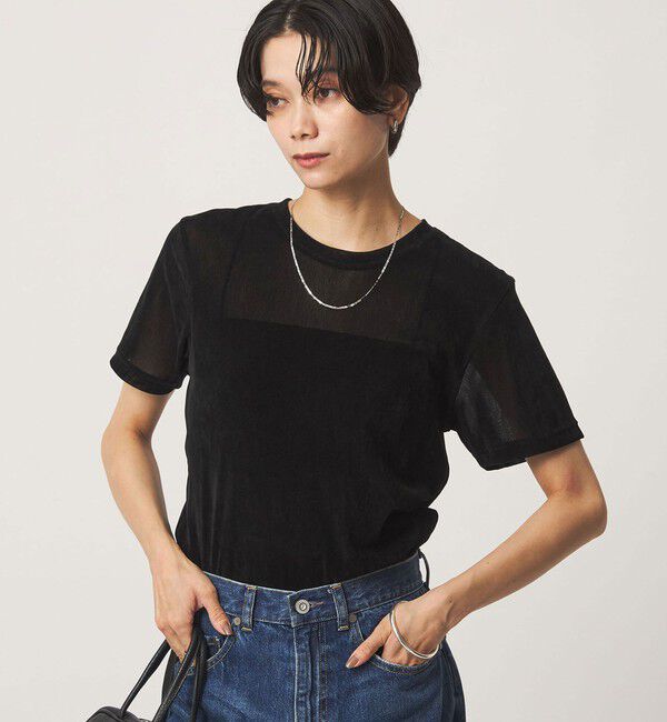 UNITED ARROWS green label relaxing「シアーフロッキー Tシャツ」|Tシャツ・カットソー|BLACK