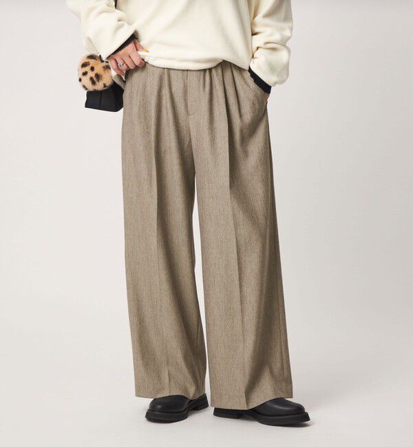UNITED ARROWS green label relaxing「ニーハイワイドパンツ マシンウォッシャブル ストレッチ 帯電防止」|その他|
