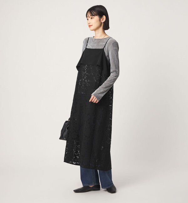 UNITED ARROWS green label relaxing「レース レイヤード キャミソール ワンピース」|ワンピース|