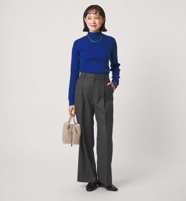 UNITED ARROWS green label relaxing「［size SHORT/TALLあり］ヘアライン ストレート パンツ ストレッチ」|スラックス|