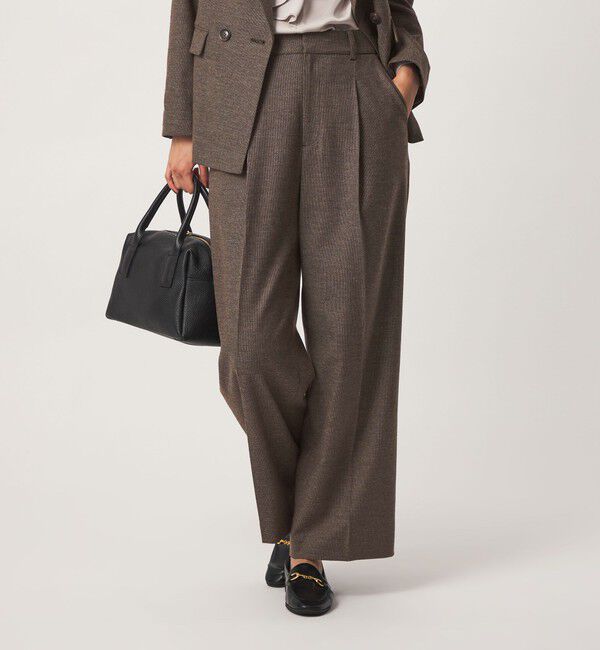 UNITED ARROWS green label relaxing「［size SHORT/TALLあり］ヘアライン ストレート パンツ ストレッチ」|スラックス|