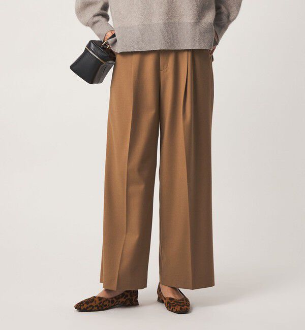 UNITED ARROWS green label relaxing「［size SHORT/TALLあり］Daily Chic サキソニー ワイド パンツ」|スラックス|