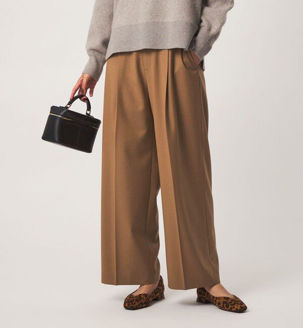 UNITED ARROWS green label relaxing「［size SHORT/TALLあり］Daily Chic サキソニー ワイド パンツ」|スラックス|